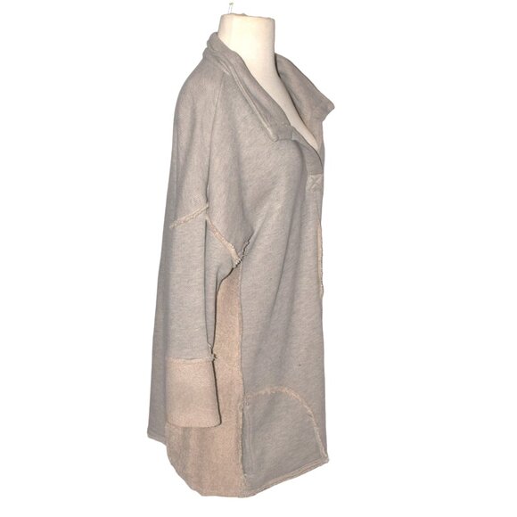 Soft Surroundings Oversized V-Neck Pullover Hoodie Tunic w Pockets - Picture 2 of 7